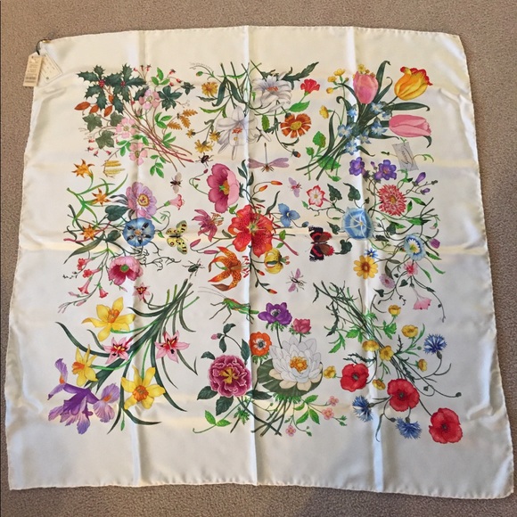 gucci floral head scarf